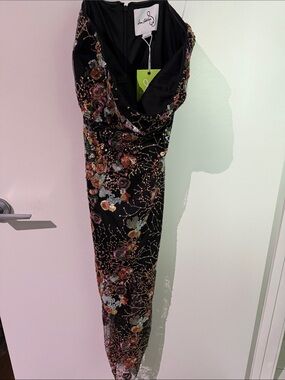 Sam Edelman | Dresses | Sam Edelman Strapless Brown Floral Dress | Poshmark